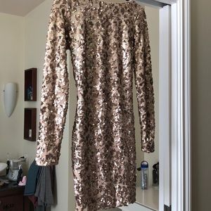 Dress The Population - sequin long sleeve dress